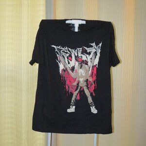 Chainsaw Man Men's Black Short Sleeve Shirt, Size XL